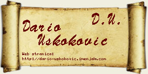 Dario Uskoković vizit kartica
